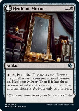Heirloom Mirror (MID) #105 Uncommon (Lightly Played) Innistrad: Midnight Hunt Magic: The Gathering: 2021