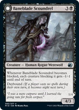 Baneblade Scoundrel (MID) #85 Uncommon (Lightly Played) Innistrad: Midnight Hunt Magic: 2021