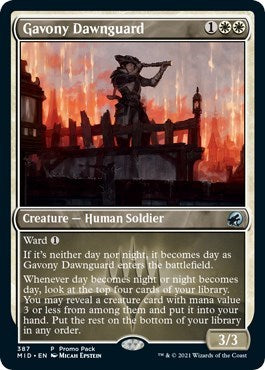 Gavony Dawnguard (PPMID) #387 P (Lightly Played) Promo Pack: Innistrad: Midnight Hunt Magic: The Gathering: 2021