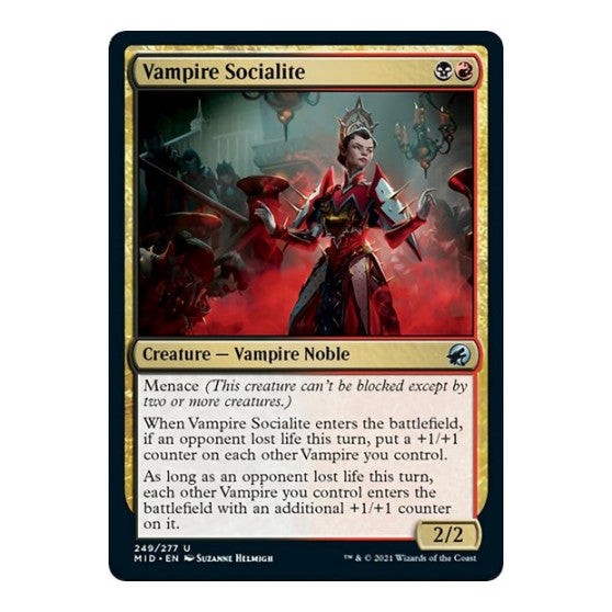 Vampire Socialite (MID) #249 Uncommon (Lightly Played) Innistrad: Midnight Hunt Magic: The Gathering: 2021