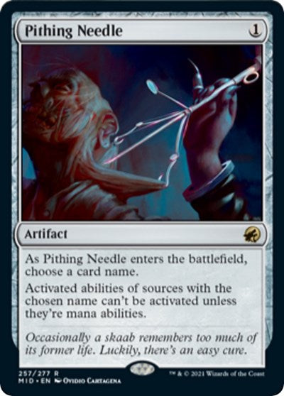 Pithing Needle (MID) #257 Rare Innistrad: Midnight Hunt Magic: The Gathering: 2021