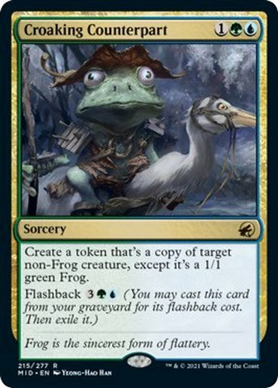 2021 Magic: Innistrad: Midnight Hunt (MID) - Croaking Counterpart (#215, Rare)