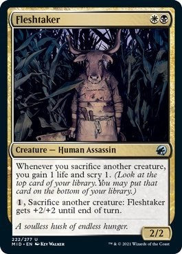Fleshtaker (MID) #222 Uncommon (Near Mint) Innistrad: Midnight Hunt Magic: The Gathering: 2021