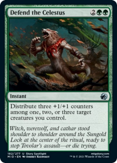 Defend the Celestus (MID) #182 Uncommon (Lightly Played) Innistrad: Midnight Hunt Magic: The Gathering: 2021