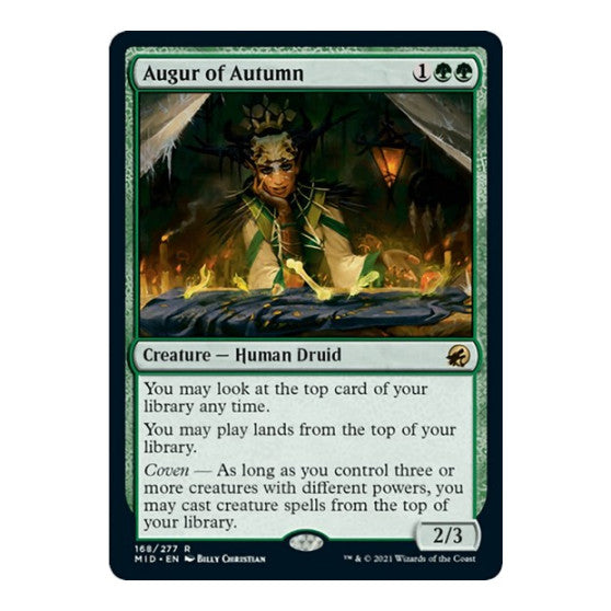 Augur of Autumn (MID) #168 Rare Innistrad: Midnight Hunt Magic: The Gathering: 2021