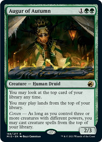 Augur of Autumn (MID) #168 Rare Innistrad: Midnight Hunt Magic: The Gathering: 2021