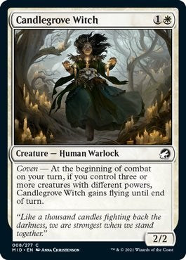 Candlegrove Witch (MID) #8 Common (Lightly Played) Innistrad: Midnight Hunt Magic: The Gathering: 2021