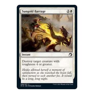 Sungold Barrage (MID) #36 Common (Lightly Played) Innistrad: Midnight Hunt Magic: The Gathering: 2021