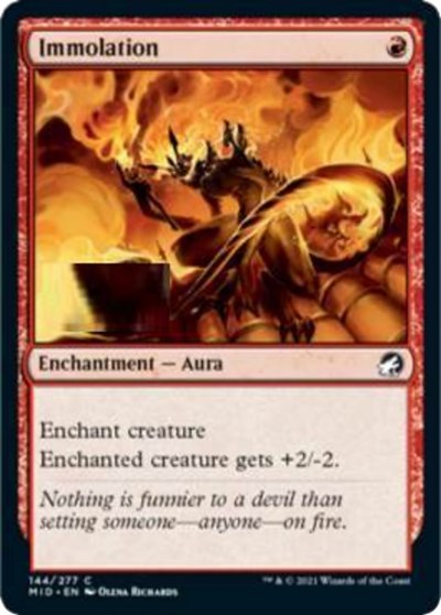 Immolation (MID) #144 Common (Lightly Played) Innistrad: Midnight Hunt Magic: The Gathering: 2021