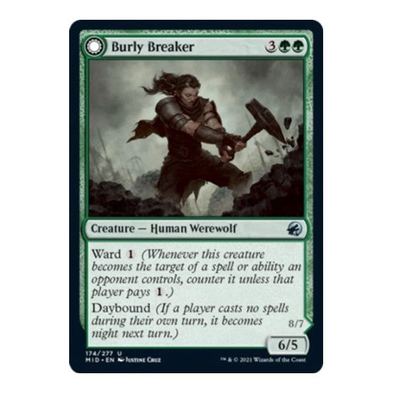 Burly Breaker (MID) #174 Uncommon (Lightly Played) Innistrad: Midnight Hunt Magic: The Gathering: 2021