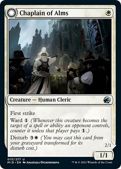 Chaplain of Alms (MID) #13 Uncommon (Lightly Played) Innistrad: Midnight Hunt Magic: The Gathering: 2021