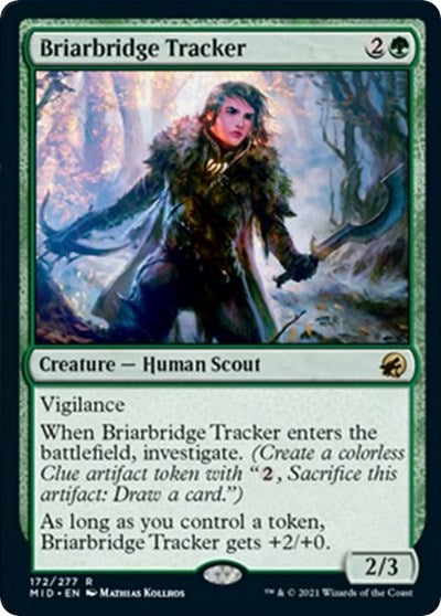 Briarbridge Tracker (MID) #172 Rare (Lightly Played) Innistrad: Midnight Hunt Magic: The Gathering: 2021