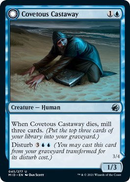 Covetous Castaway (MID) #45 Uncommon (Lightly Played) Innistrad: Midnight Hunt Magic: The Gathering: 2021
