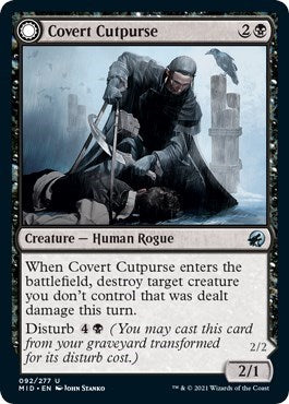 Covert Cutpurse (MID) #92 Uncommon (Lightly Played) Innistrad: Midnight Hunt Magic: 2021