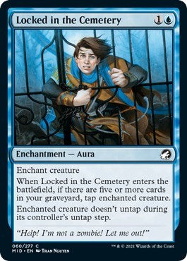 Locked in the Cemetery (MID) #60 Common (Foil Lightly Played) Innistrad: Midnight Hunt Magic: The Gathering: 2021