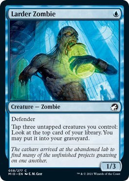 Larder Zombie (MID) #58 Common (Lightly Played) Innistrad: Midnight Hunt Magic: 2021