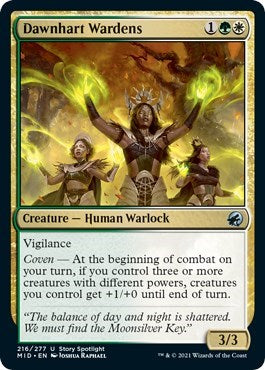Dawnhart Wardens (MID) #216 Uncommon (Lightly Played) Innistrad: Midnight Hunt Magic: The Gathering: 2021