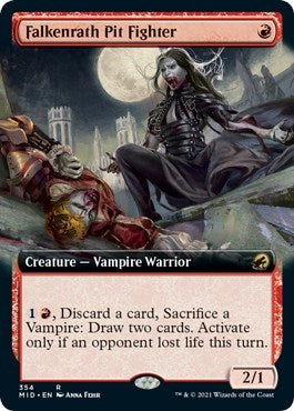 Falkenrath Pit Fighter Extended Art (MID) #354 Rare (Lightly Played) Innistrad: Midnight Hunt Magic: The Gathering: 2021
