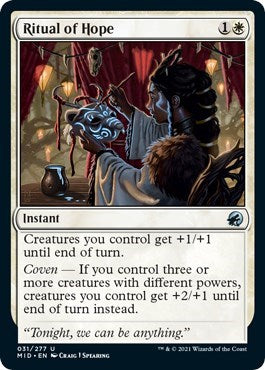 Ritual of Hope (MID) #31 Uncommon (Lightly Played) Innistrad: Midnight Hunt Magic: The Gathering: 2021