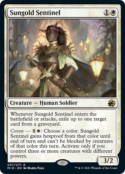 Sungold Sentinel (MID) #37 Rare (Lightly Played) Innistrad: Midnight Hunt Magic: The Gathering: 2021