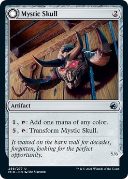Mystic Skull (MID) #256 Uncommon (Lightly Played) Innistrad: Midnight Hunt Magic: The Gathering: 2021