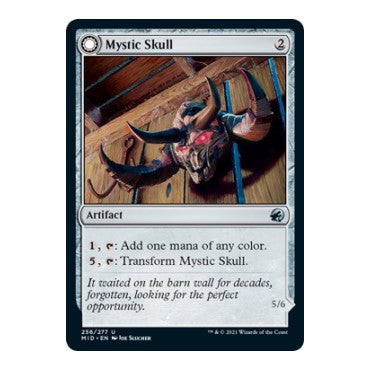 Mystic Skull (MID) #256 Uncommon (Lightly Played) Innistrad: Midnight Hunt Magic: The Gathering: 2021