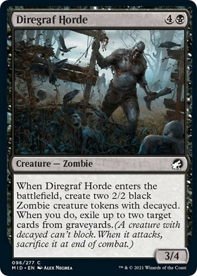 Diregraf Horde (MID) #96 Common (Lightly Played) Innistrad: Midnight Hunt Magic: The Gathering: 2021