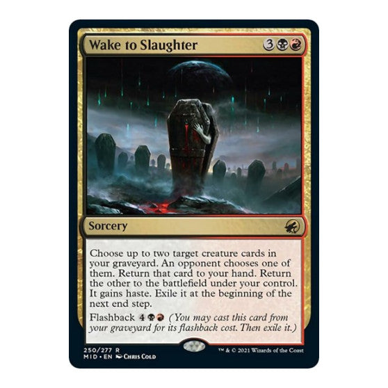 Wake to Slaughter (MID) #250 Rare (Lightly Played) Innistrad: Midnight Hunt Magic: The Gathering: 2021