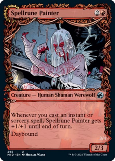 Spellrune Painter Showcase (MID) #295 Uncommon (Lightly Played) Innistrad: Midnight Hunt Magic: 2021