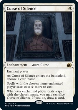 Curse of Silence (MID) #15 Rare (Lightly Played) Innistrad: Midnight Hunt Magic: The Gathering: 2021