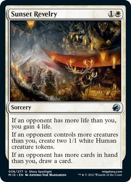 Sunset Revelry (MID) #38 Uncommon (Lightly Played) Innistrad: Midnight Hunt Magic: The Gathering: 2021