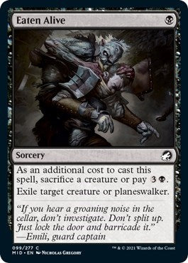 Eaten Alive (MID) #99 Common (Lightly Played) Innistrad: Midnight Hunt Magic: The Gathering: 2021
