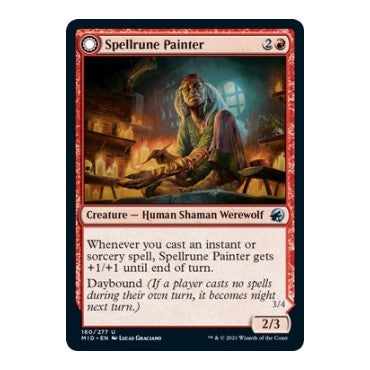 Spellrune Painter (MID) #160 Uncommon (Damaged) Innistrad: Midnight Hunt Magic: The Gathering: 2021