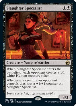Slaughter Specialist (MID) #122 Rare (Near Mint) Innistrad: Midnight Hunt Magic: The Gathering: 2021