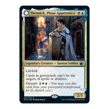 Dennick, Pious Apprentice (MID) #217 Rare (Lightly Played) Innistrad: Midnight Hunt Magic: The Gathering: 2021
