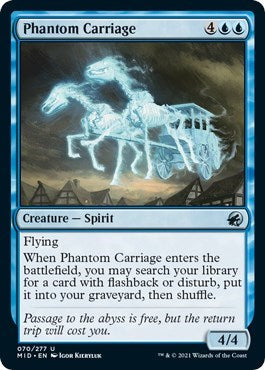 Phantom Carriage (MID) #70 Uncommon (Lightly Played) Innistrad: Midnight Hunt Magic: The Gathering: 2021