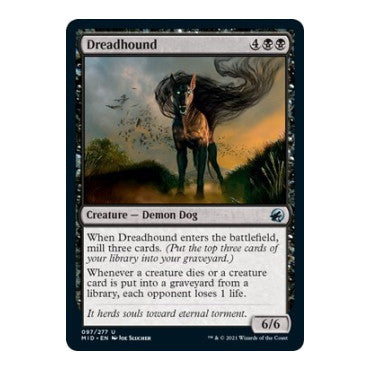 Dreadhound (MID) #97 Uncommon (Lightly Played) Innistrad: Midnight Hunt Magic: The Gathering: 2021