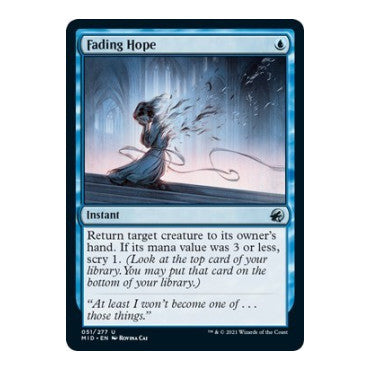 Fading Hope (MID) #51 Uncommon (Lightly Played) Innistrad: Midnight Hunt Magic: The Gathering: 2021