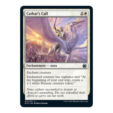Cathars Call (MID) #11 Uncommon (Lightly Played) Innistrad: Midnight Hunt Magic: The Gathering: 2021
