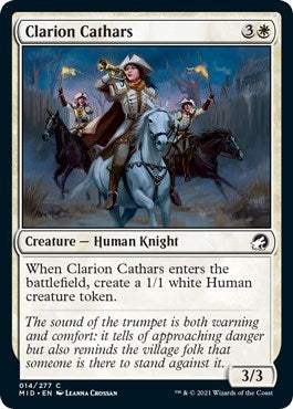 Clarion Cathars (MID) #14 Common (Lightly Played) Innistrad: Midnight Hunt Magic: The Gathering: 2021
