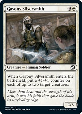 Gavony Silversmith (MID) #21 Common (Lightly Played) Innistrad: Midnight Hunt Magic: The Gathering: 2021