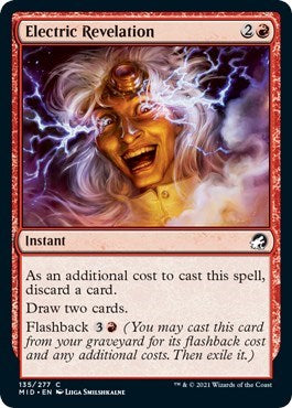 Electric Revelation (MID) #135 Common (Lightly Played) Innistrad: Midnight Hunt Magic: The Gathering: 2021