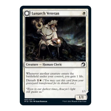 Lunarch Veteran (MID) #27 Common (Lightly Played) Innistrad: Midnight Hunt Magic: The Gathering: 2021