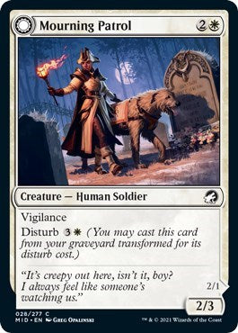 Mourning Patrol (MID) #28 Common (Lightly Played) Innistrad: Midnight Hunt Magic: The Gathering: 2021