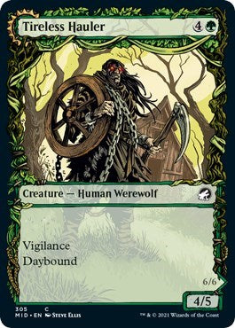 Tireless Hauler Showcase (MID) #305 Common (Lightly Played) Innistrad: Midnight Hunt Magic: The Gathering: 2021