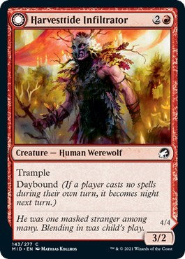Harvesttide Infiltrator (MID) #143 Common (Lightly Played) Innistrad: Midnight Hunt Magic: The Gathering: 2021