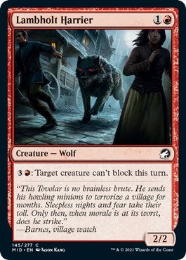 Lambholt Harrier (MID) #145 Common (Lightly Played) Innistrad: Midnight Hunt Magic: The Gathering: 2021