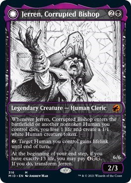Jerren Corrupted Bishop Showcase (MID) #316 Mythic Rare (Lightly Played) Innistrad: Midnight Hunt Magic: The Gathering: 2021