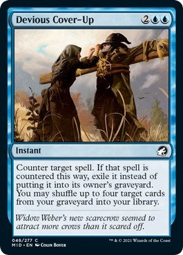 Devious Cover Up (MID) #48 Common (Lightly Played) Innistrad: Midnight Hunt Magic: 2021