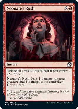 Neonates Rush (MID) #151 Common (Lightly Played) Innistrad: Midnight Hunt Magic: The Gathering: 2021
